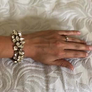 J. Crew crystal bracelet, chunky, bright